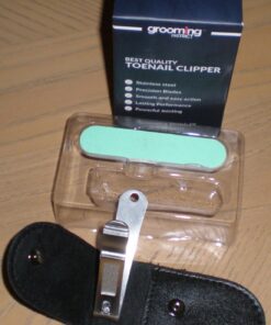 Grooming District Premium Nail Clippers Bundle with Nail File, Case and Emery Board, Best use as Fingernail or Toenail Clipper, Stainless Steel Nail Cutter Tool Long and Wide for Precise Cuts 26 710Fwlu ZGL