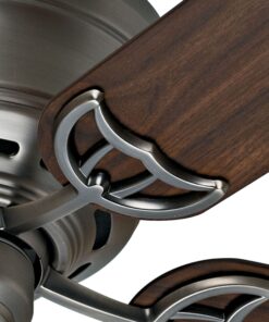 Hunter Fan Company Low Profile 52-inch Indoor Antique Pewter Traditional Ceiling Fan Without Light Kit, Includes Pull Chains, and Reversible WhisperWind Motor Antique Pewter finish 18 710GYwYY3yL