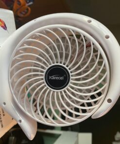 Karecel Rechargeable Fan Battery Operated Mini Desk Fan, 3 Speeds USB Personal Fan Portable Small Table Quiet Fan with True Long Life Battery, Strong Wind Desktop Fan for Travel Camping Office Home White 31 710HQz43anL