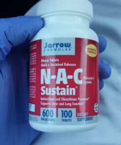 Jarrow Formulas N-A-C Sustain 600 mg - Antioxidant Amino Acid Supplement - 60 Sustain Tablets - Supports Liver & Lung Function - Precursor to Glutathione - 60 Servings (PACKAGING MAY VARY) 33 710MEiml4mL