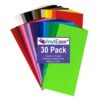 Vinyl Ease 30 Sheets 6" x 12" Assorted Colors Gloss Permanent Adhesive Vinyl for Cricut, Silhouette, Pazzles, Craft ROBO, QuicKutz, Craft Cutters, Die Cutters, Sign Plotters - V0001 20 710N6ykHE6L