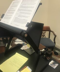 Adjustable Book Holder and Laptop Stand - Portable Aluminum Book Stand for Textbooks, Cookbooks, Recipe Books, and Tablets Black 42 710ONpotzXL