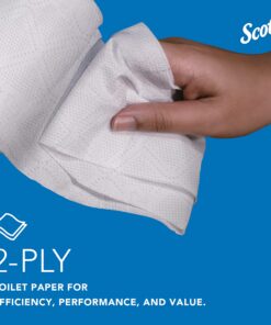 Scott® Professional Standard Roll Toilet Paper (13607), Elevated Design, 2-Ply, White, Individually wrapped rolls, Compact Case for Easy Storage, (550 Sheets/Roll, 20 Rolls/Case, 11,000 Sheets/Case) 21 710OSJGFfML