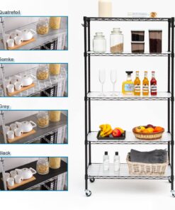 BRIAN & DANY Wire Shelf Liner 18" X 36", Heavy Duty Shelf Liners for Wire Shelving, Waterproof Protector Mats, Set of 5, Transparent 18"x 36" 12 710P60SkC0L