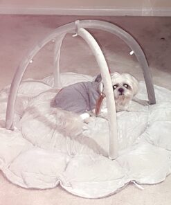 5-in-1 Thick & Plush Play Gym, Activity Gym & Play Mat, Cat Bed, Dog Bed, Convertible Stage-Based Developmental from Baby to Toddler, Ball Pit, Soft Plush Pet Bed, Pet Cushion, Balls are not Included Grey 23 710PYcoM3UL