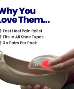 Heel Cups Plantar Fasciitis Inserts (3 Pairs) Silicone Heel Pads for Women or Men | Bone Spurs Heel Pain Relief | Gel Heel Protectors | Sore Feet Bruised Heel Treatment | Gel Shoe Insole (Small) Small/Medium (Pack of 6) 17 710Ppils8TL