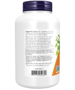 NOW Supplements, Slippery Elm Powder (Ulmus rubra), Non-GMO Project Verified, Herbal Supplement, 4-Ounce 11 710PqnI C L