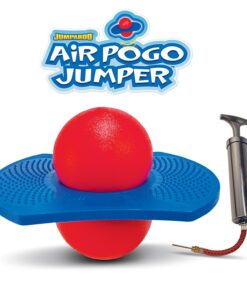 Geospace Original Air Pogo Jumper by Air Kicks - Bouncing Ball with Air Pump Red/Blue 12 710Q32DbBAL