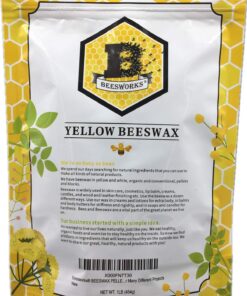 Beesworks Yellow Beeswax Pellets (1 lb) | 100% Pure, Cosmetic Grade, Triple-Filtered Beeswax for DIY Skin Care, Lip Balm, Lotion, and Candle Making 1 Pound (Pack of 1) 33 710QA6Y AwL