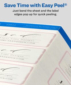 Avery Printable Blank Rectangle Labels, 2" x 3", Glossy Crystal Clear, 80 Customizable Labels (22822) 80 Labels Glossy Clear 24 710S1vHNMlL