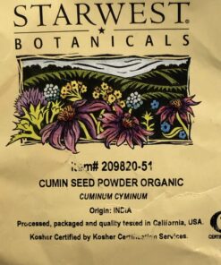 Starwest Botanicals Organic Ground Cumin Seed Powder, 1 Pound Bulk Spice 10 710T0fk54HL