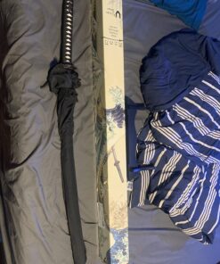 Vulcan Gear Traditional Japanese Handmade Sharp Katana Samurai Sword with Scabbard and Sword Stand Dragon Tsuba 51 710TNc2FT5L