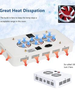 Roleadro LED Grow Light, 1200W 2nd Generation Plant Light Full Spectrum for Indoor Greenhouse Hydroponic Plants Veg and Flower 16 710TZWoeNYL