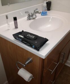 DUDE Wipes - Flushable Wipes Stocking Stuffers - 1 Pack, 48 Wipes - Unscented Extra-Large Adult Wet Wipes - Vitamin-E & Aloe for at-Home Use - Septic and Sewer Safe Fragrance Free 48 Count (Pack of 1) 37 710UKCnw2sL