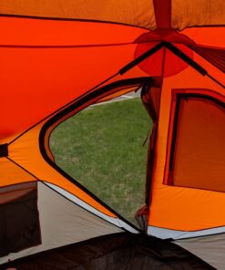 Gazelle Tents T4 Hub Tent, Easy 90 Second Set-Up, UV Resistant, Removable Floor, 4-Person, Orange, 78"x 94" x 94" 22272 T4 Orange/Grey 60 710W7ZjDmVL