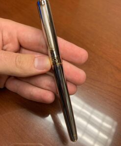 Scriveiner Silver Chrome Rollerball Pen - Stunning Luxury Pen with 24K Gold Finish, Schmidt Ink Refill, Best Roller Ball Pen Gift Set for Men & Women, Professional, Executive Office, Nice, Fancy Pens - Silver with Chrome 39 710Wl1vgKWL