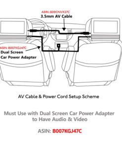 EDO Tech 10 feet Long 3.5mm AV Cable Compatible for Philips Wonnie Dual Screen Portable DVD Player Screen-to-Screen 5 710XEsNkNrL