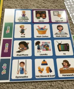 Godery Large Visual Schedule for Kids Chore Reward Chart,Bedtime Routine Chart for Toddlers,Double Side Schedule Board With 109 Cards for Home School Planner,Autism Learning Materials. 51 710XKvU09WL