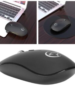 Alternative view of CUIFATI Wireless Mouse 2.4G Wireless Mouse 10 Meters Wireless Transmission Distance 4 Buttons 1200/1600 / 2400 Adjustable Precise Positioning, Smoother Control. (Black) Black