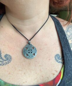 Pewter Large Celtic Love Knot Pendant Rune Necklace - 1 3/8 Inch Diameter 5 710XhTTmVYL