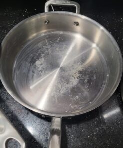 Made In Cookware - 10 Piece Stainless Steel Pot and Pan Set - 5 Ply Clad - Includes Stainless Steel Frying Pans, Saucepans, Saucier and Stock Pot W/Lid - Professional Cookware - Made in Italy 10-Piece (Stainless Steel) 68 710Yc H9W0L