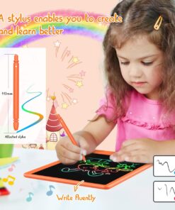 LCD Writing Tablet Doodle Board, Colorful Drawing Pad, Electronic Drawing Tablet, Drawing Pads,Travel Gifts for Kids Ages 3 4 5 6 7 8 Year Old Girls Boys (10.5 inch, Orange) 10.5 inch 10 710Z9gFX4UL