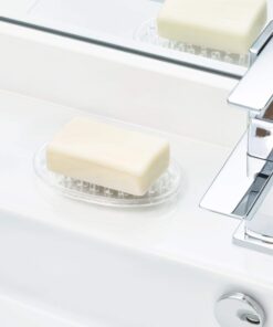 iDesign Plastic Soap Saver, Holder Tray for Bathroom Counter, Shower, Kitchen, 0.75 in. x 3.25 in. x 4.75 in., Clear Set of 1 16 710ZJTBlvL