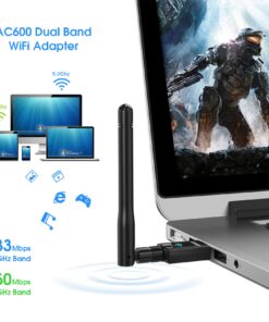 EDUP AC600M USB WiFi Adapter for PC, Wireless USB Network Adapters Dual Band 2.4G/5.8Ghz Wi-Fi Dongle with Antenna for Laptop Desktop Compatible Windows 10/11/8.1/8/7/XP/Vista/Mac OS X 10.6~10.15.3 25 710ZsF4cpkL