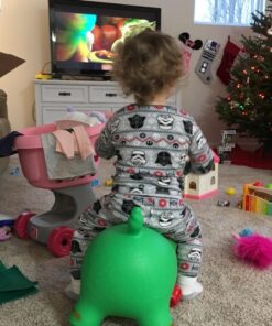 AppleRound Horse Bouncer with Hand Pump, Inflatable Space Hopper, Ride-on Bouncy Animal (Green) Green 30 710aIhIzaLL