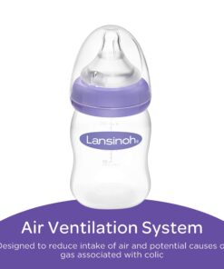 Alternative view of Lansinoh Momma Breastmilk Feeding Bottle with NaturalWave Slow Flow Nipple, 5 Ounces Transparent 5 Ounce (Pack of 1)
