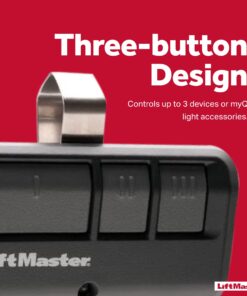 LiftMaster 893Max Security+ 2.0 3-Button Gate Operator Remote Control with Visor Clip - Pack of 1 12 710amx2SQdL