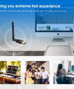 USB Wifi Adapter for PC, EDUP AC600M USB Wi-fi Dongle 802.11ac Wireless Network Adapter with Dual Band 2.4GHz/5Ghz High Gain Antenna for Desktop Laptop support Windows XP/Vista/7/8.1/10 Mac 10.7-10.15 24 710bZ6d 7AL