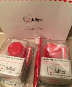 Fullips Lip Plumper Tool - Medium Oval with Bonus Large Round Enlarger - Self Suction Plumping Device For Fuller Lips - Plump in Seconds - Natural Instant Lip Enhancement Kit - Red Plastic Plumpers 48 710bxWdG1mL