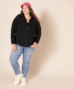 Amazon Essentials Women's Classic-Fit Full-Zip Polar Soft Fleece Jacket (Available in Plus Size) Polyester Black X-Small 17 710c ufU8iL