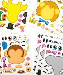 Kicko Make-a-Zoo Animal Sticker Book -12 Pack - Stickers for Kids - Useful in Arts, Parties, Birthdays, Party Favors, Crafts, School, Daycare, Christmas 17 710cC1jiwL
