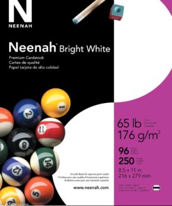 Alternative view of Neenah Premium Cardstock, 8.5" x 11", 65 lb/176 gsm, Bright White, 250 Sheets (91904)
