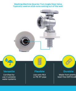 SharkBite 1/2 Inch x 3/4 Inch MHT Crimp Angle Stop Valve, Quarter Turn, Brass Plumbing Fittings, PEX Pipe, PE-RT, 23064LF 1/2 in. x 3/4 in., Angle Stop 7 710codYlqVL
