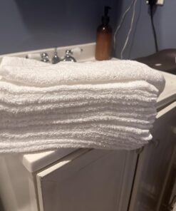 Utopia Towels Cotton Washcloths Set - 100% Ring Spun Cotton, Premium Quality Flannel Face Cloths, Highly Absorbent and Soft Feel Fingertip Towels (24 Pack, White) 24 40 710crnZbWgL