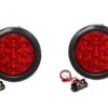 AutoSmart 4" Round LED Stop Turn Tail Light Includes Pair Light Red Lens, Grommet, Plug For Truck Trailer 4 710ctEXSj4L