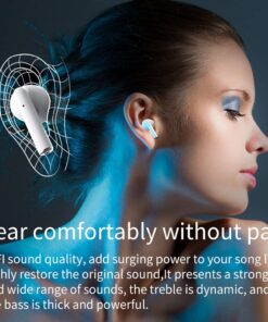 Wireless Earbuds, Bluetooth 5.3 Headphones Mini Wireless in Ear with ENC Noise Cancelling Mic, 30H with HiFi Stereo IP7 Waterproof Earphones Air Buds Pro Touch Control Smart Pop-up Auto Pairing White-Pro 12 710dCtifDL