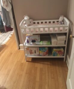 Dream On Me Emily Changing Table In White, Comes With 1" Changing Pad, Features Two Shelves, Portable Changing Station, Made Of Sustainable New Zealand Pinewood 45 710dujNt6L