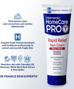 Welmedix HomeCare PRO Rapid Relief Adult Diaper Rash Cream – Extra Thick, Moisturizing Barrier Cream for Incontinence and Healing Cream/Zinc Oxide Cream/Skin Cream, (4oz Tube) 4 Ounce (Pack of 1) 8 710eRtSOjrL