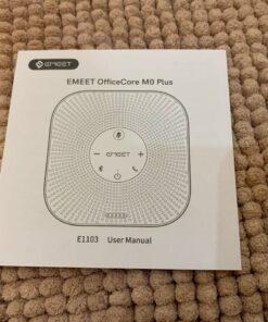 EMEET Conference Speakerphone M0 Plus, 4 AI Mics 360° Voice Pickup, Noise Reduction, USB C, Bluetooth Speakerphone for 8 People w/Daisy Chain for 16, Conference Speaker Compatible w/Leading Software Advanced M0 PLUS for 8 44 710ejyG 3mL