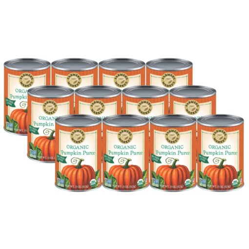 Farmer's Market Foods Canned Organic Pumpkin Puree, 15 Ounce (Pack of 12) Frustration-Free Packaging