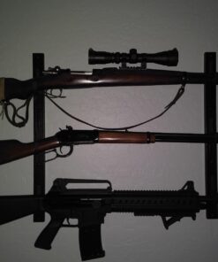 Creative Displays Gun Rack Three Place Flatiron TM Red Oak Wall Mount One Set (Handmade in The U.S.A.) 14 710fAzezekL