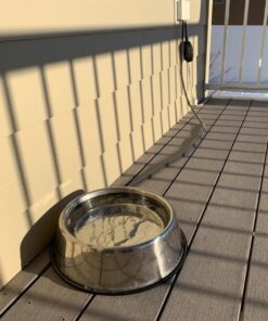 K&H Pet Products Thermal-Bowl Outdoor Heated Cat & Dog Water Bowl Stainless Steel 102 Ounces 19 710fRZPDkKL