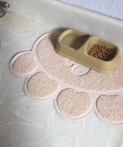 PET MAGASIN Cat Litter Mat (2-Mat Set) - Soft and Durable Pet Litter Mats for Cats, Dogs, and Puppies - One Big (24.5'' x 16.5'') and One Small (15.5'' x 12.5) Medium 40 710gKiYlALL