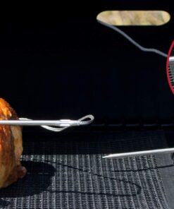 BBQ Butler Meat Thermometer Probe Holder - Temp Probe Clip - Barbecue Clip -Single Hole A-Style Design - Ambient Thermometer Temperature Readings for Smokers/Grills/Ovens - 1 Clip 14 710gxYBZqeL