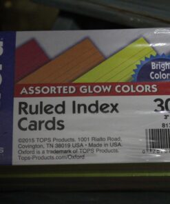 Oxford Neon Index Cards, 3" x 5", Ruled, Assorted Colors, 300 Per Pack (81300EE) 23 710j3lbT37L