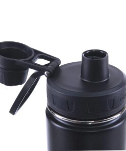 Drinco Stainless Steel Water Bottle Spout Lid Vacuum Insulated Double Wall Water Bottle Wide Mouth (40oz 32oz 22oz 18oz 14oz) Leak Proof Keep Cold Sport Camping Hiking (22 oz, 22oz Black) 22 oz 16 710jbqIVHL